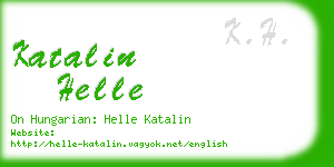 katalin helle business card